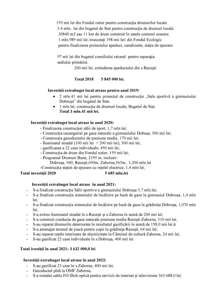 Realizări în comuna Dobrușa_3